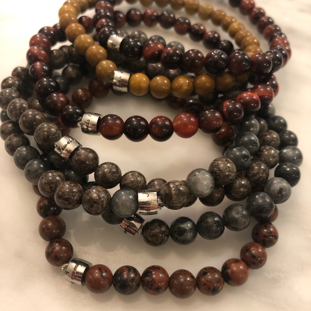 The "CLASSIC” Men’s Logo Healing Crystal Bracelet